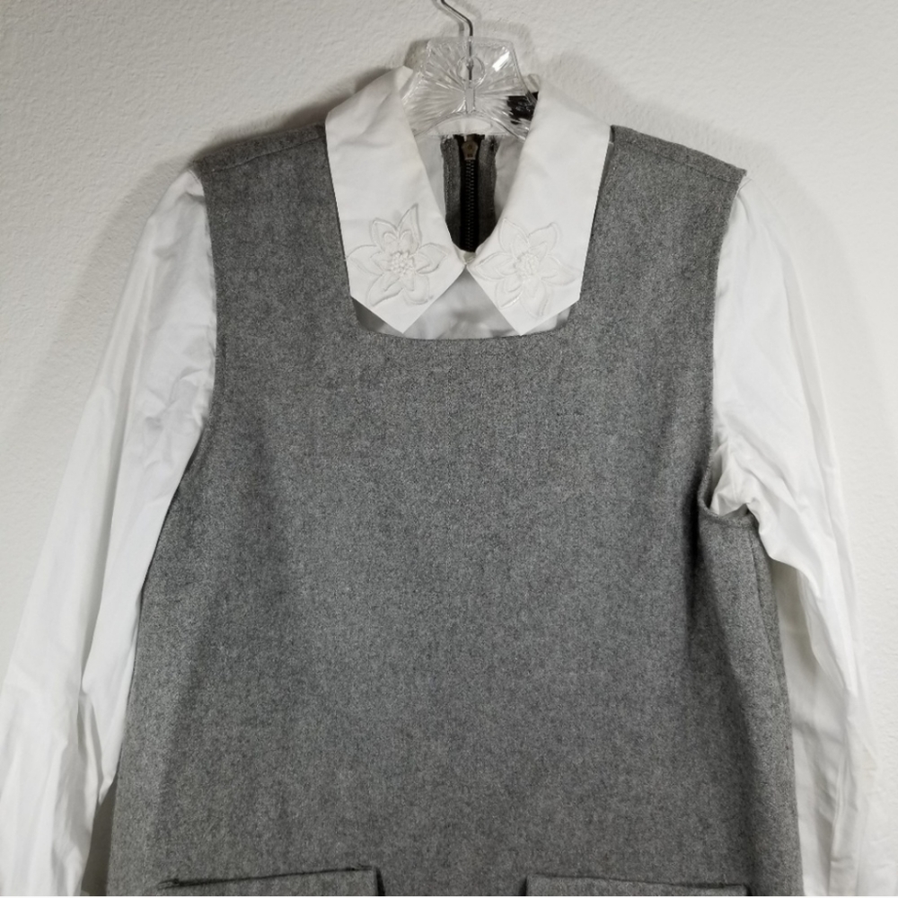 Sister Jane Mini Wool Shirt & Pinafore Shift Dress - Picture 6 of 7